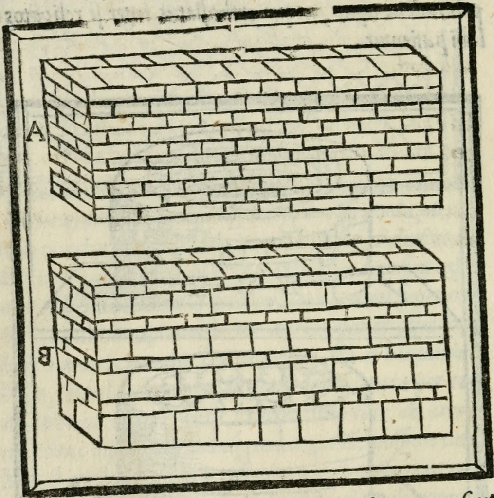 An illustration from M. Vitrvvii De architectvra libri decem : nuper maxima diligentia castigati atq[ue] excusi : additis Iulij Frontini De aqueductibus libris propter materiae affinitatem, 1522, leaf 73