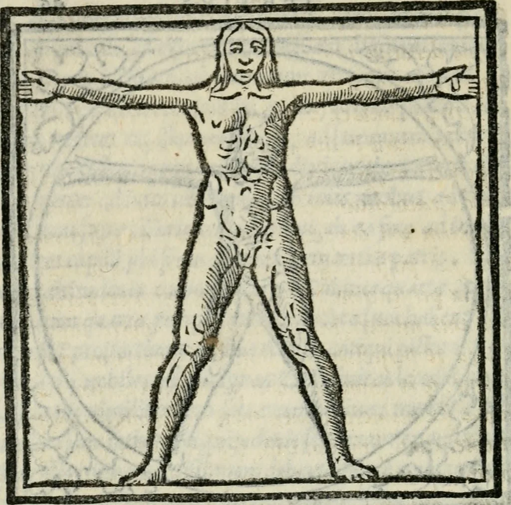 An illustration from M. Vitrvvii De architectvra libri decem : nuper maxima diligentia castigati atq[ue] excusi : additis Iulij Frontini De aqueductibus libris propter materiae affinitatem, 1522, leaf 95