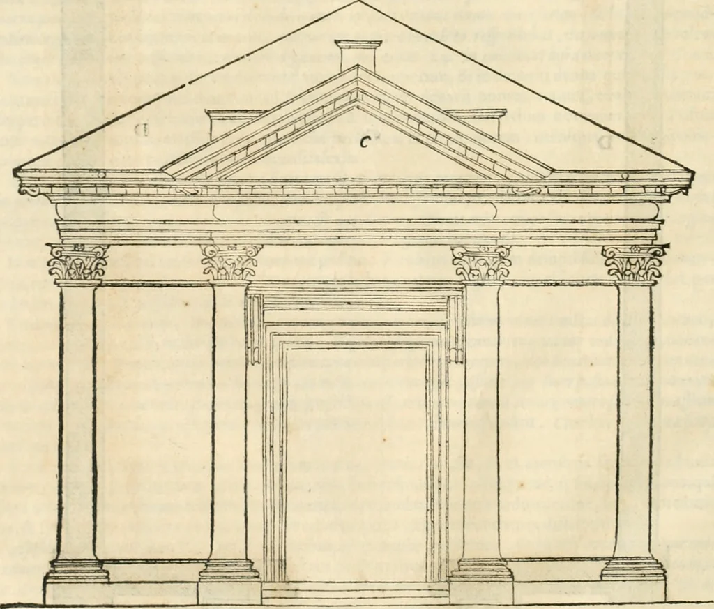An illustration from M. Vitrvvii Pollionis De architectura libri decem, 1567, leaf 117