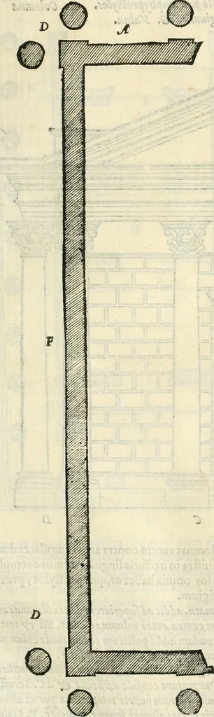 An illustration from M. Vitrvvii Pollionis De architectura libri decem, 1567, leaf 118
