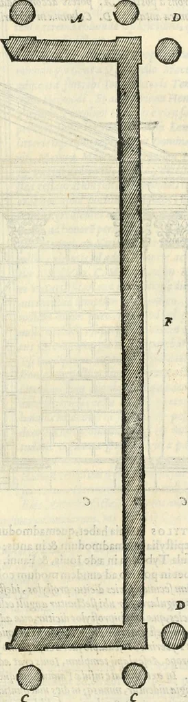 An illustration from M. Vitrvvii Pollionis De architectura libri decem, 1567, leaf 118
