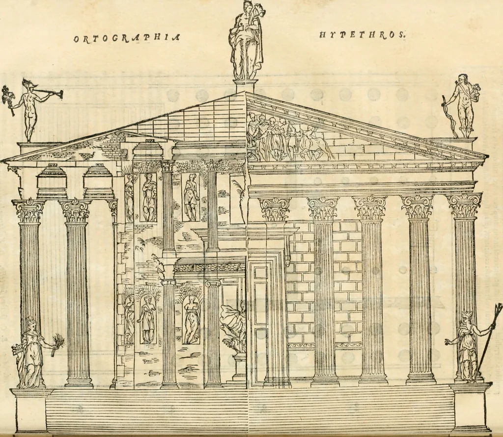 An illustration from M. Vitrvvii Pollionis De architectura libri decem, 1567, leaf 125