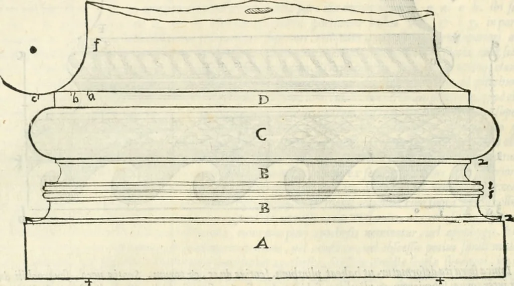 An illustration from M. Vitrvvii Pollionis De architectura libri decem, 1567, leaf 137