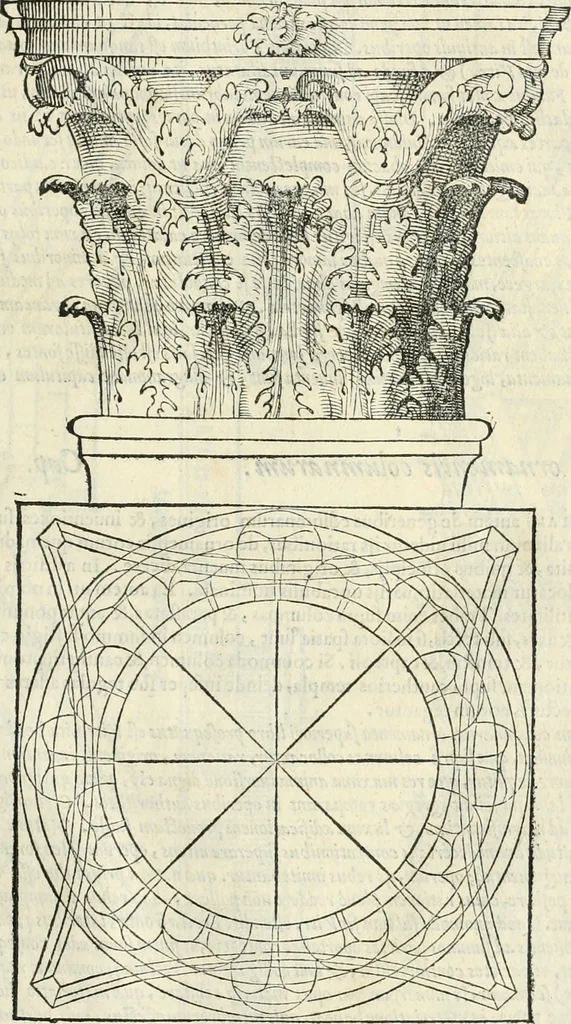 An illustration from M. Vitrvvii Pollionis De architectura libri decem, 1567, leaf 148