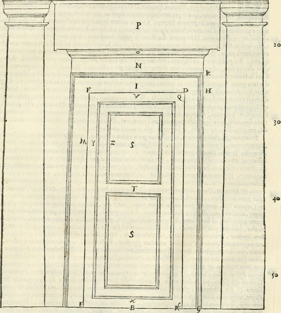 An illustration from M. Vitrvvii Pollionis De architectura libri decem, 1567, leaf 165
