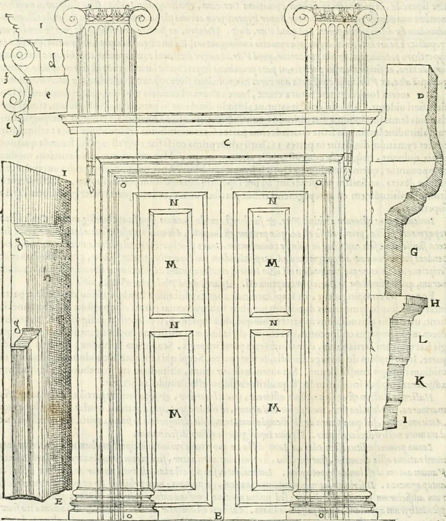 An illustration from M. Vitrvvii Pollionis De architectura libri decem, 1567, leaf 167