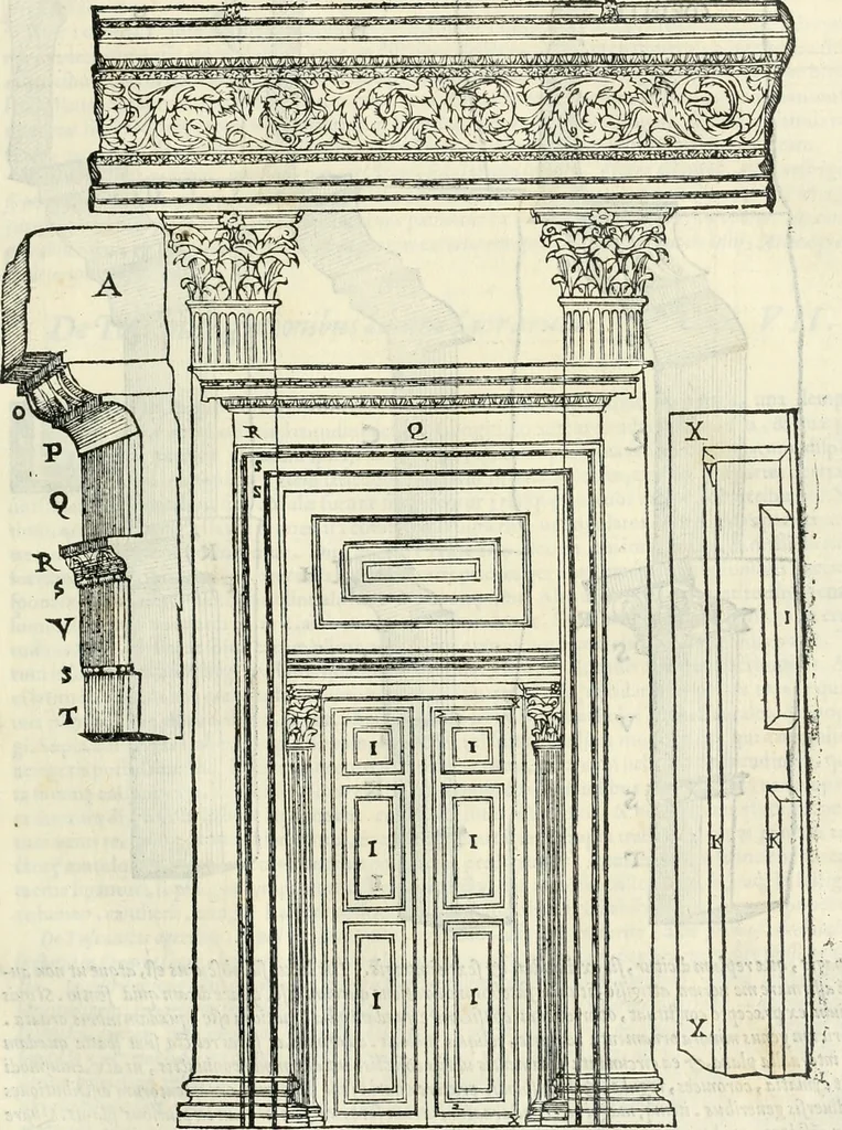 An illustration from M. Vitrvvii Pollionis De architectura libri decem, 1567, leaf 168