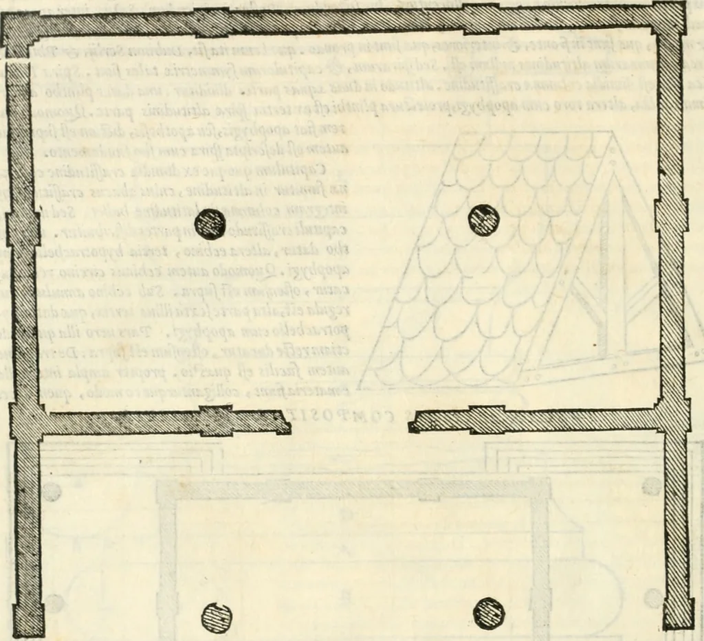An illustration from M. Vitrvvii Pollionis De architectura libri decem, 1567, leaf 173