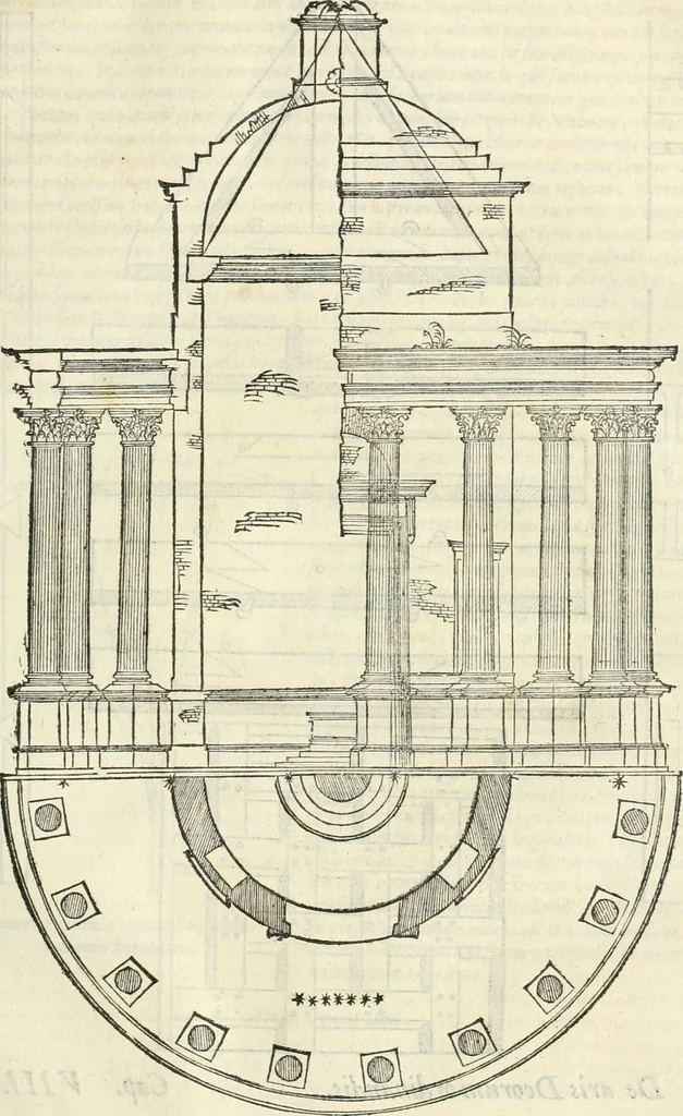 An illustration from M. Vitrvvii Pollionis De architectura libri decem, 1567, leaf 176