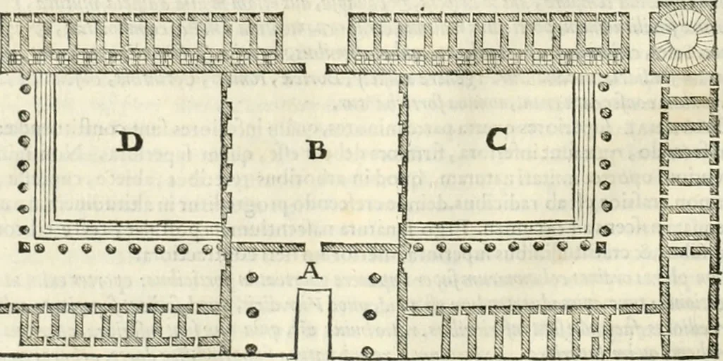 An illustration from M. Vitrvvii Pollionis De architectura libri decem, 1567, leaf 183