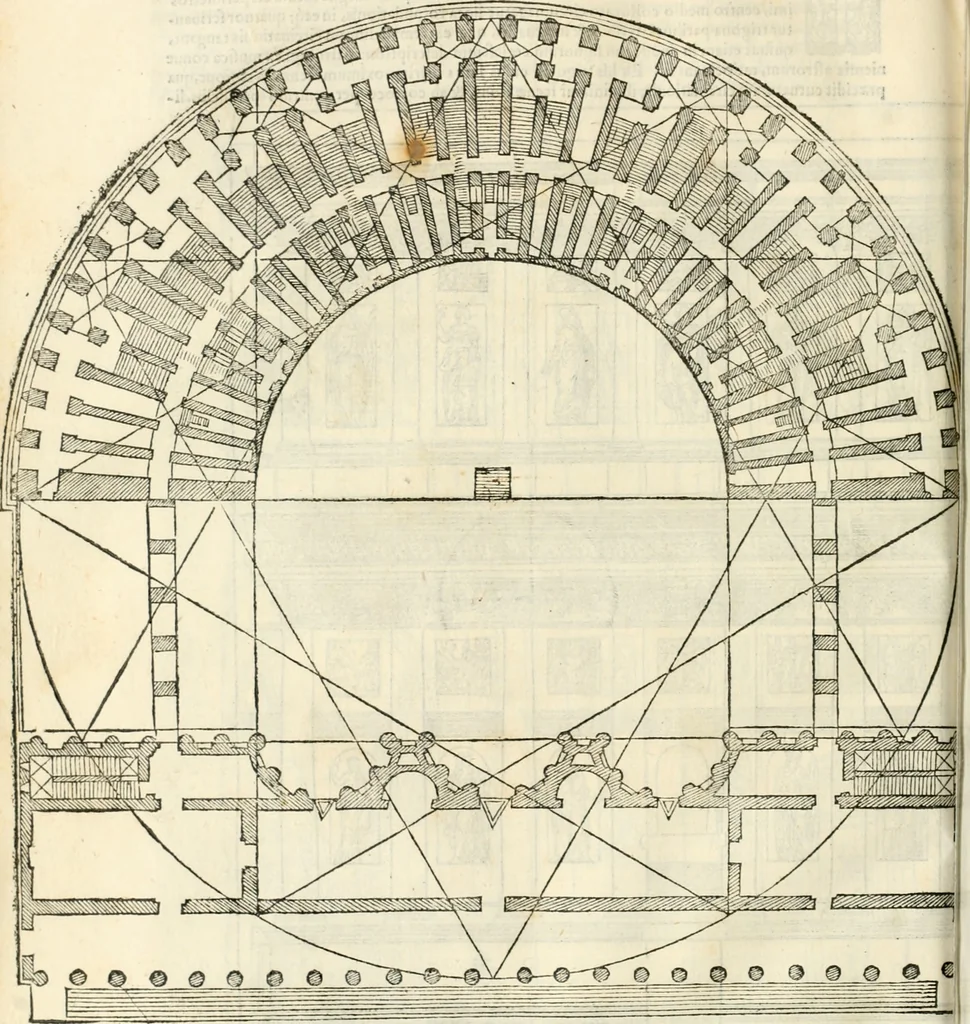 An illustration from M. Vitrvvii Pollionis De architectura libri decem, 1567, leaf 211