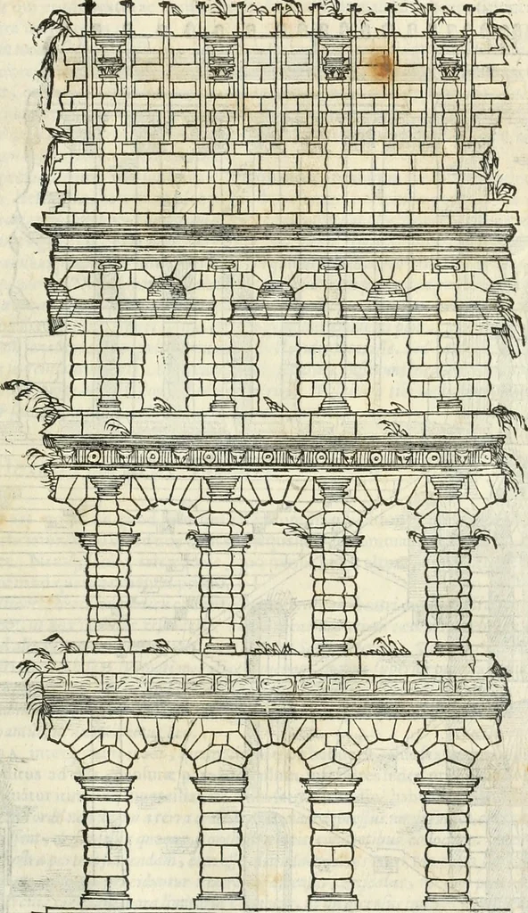 An illustration from M. Vitrvvii Pollionis De architectura libri decem, 1567, leaf 212