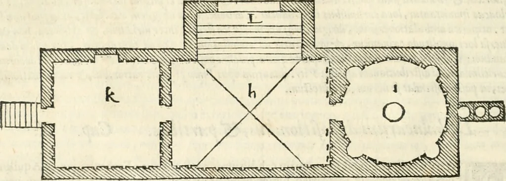 An illustration from M. Vitrvvii Pollionis De architectura libri decem, 1567, leaf 221