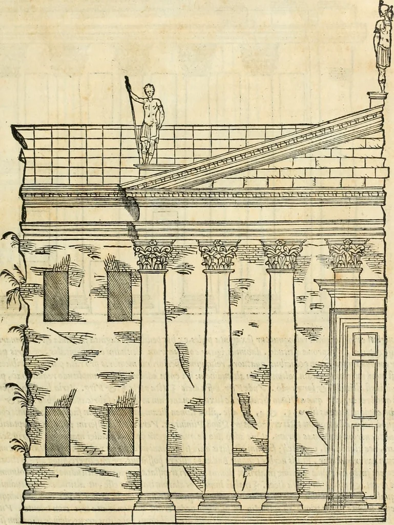 An illustration from M. Vitrvvii Pollionis De architectura libri decem, 1567, leaf 240