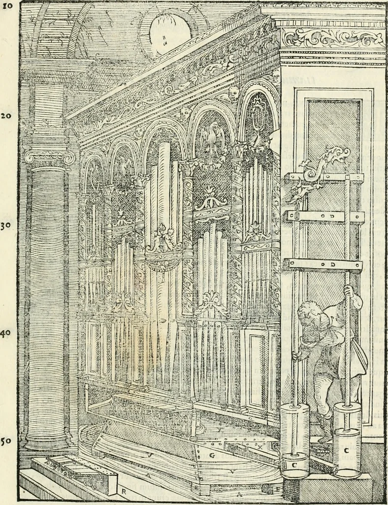 An illustration from M. Vitrvvii Pollionis De architectura libri decem, 1567, leaf 374