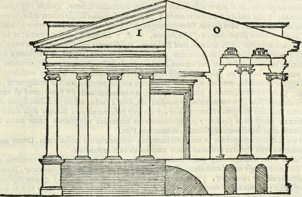 An illustration from M. Vitrvvii Pollionis De architectura libri decem, 1567, leaf 44