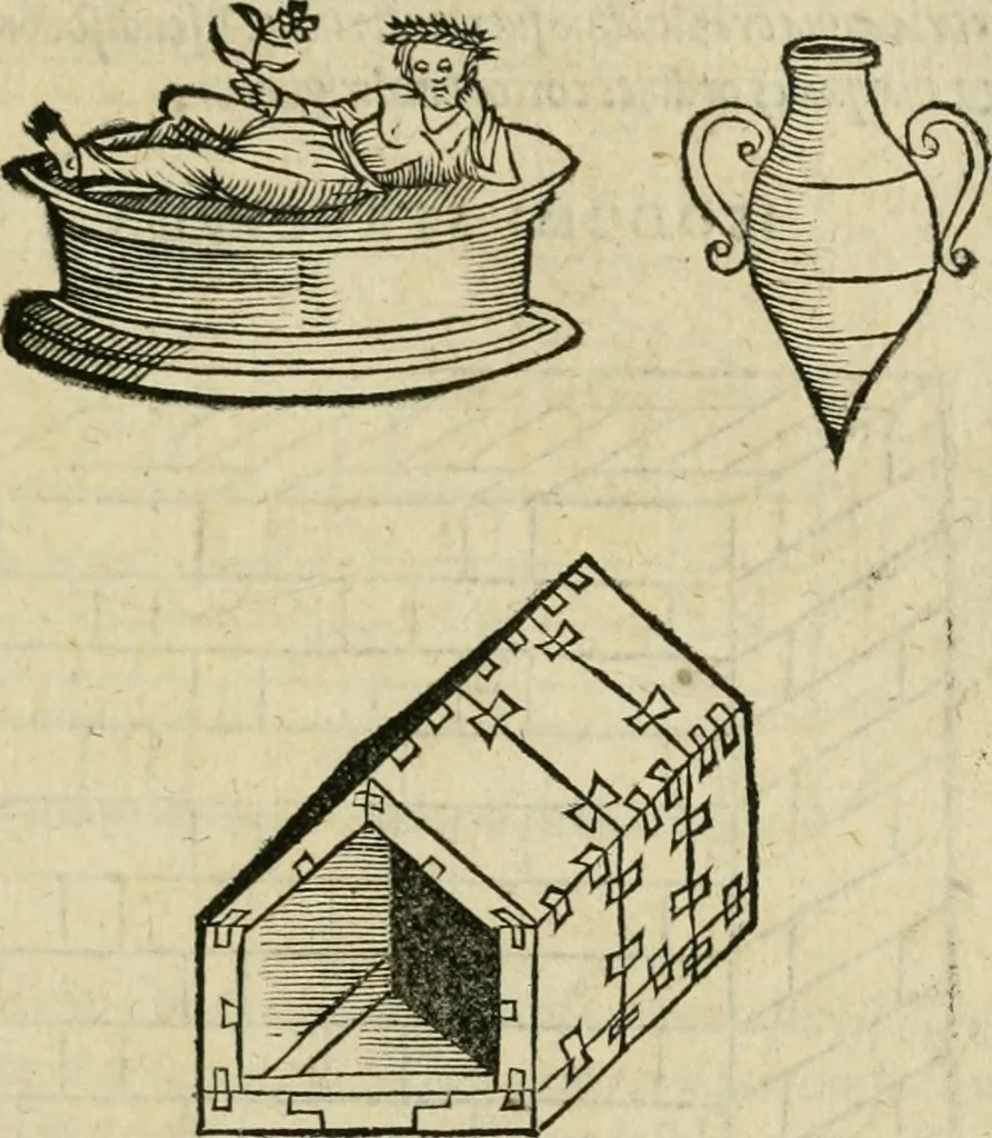 An illustration from M. Vitrvvii viri svae professionis pertissimi De architectvra libri decem, ad Avgvstum Cæsarem accuratiss. conscripsit & nvnc primvm in Germania qva potuit diligentia excusi, atq[ue] hinc inde schematibus non iniucundis exornati, 1543, leaf 106