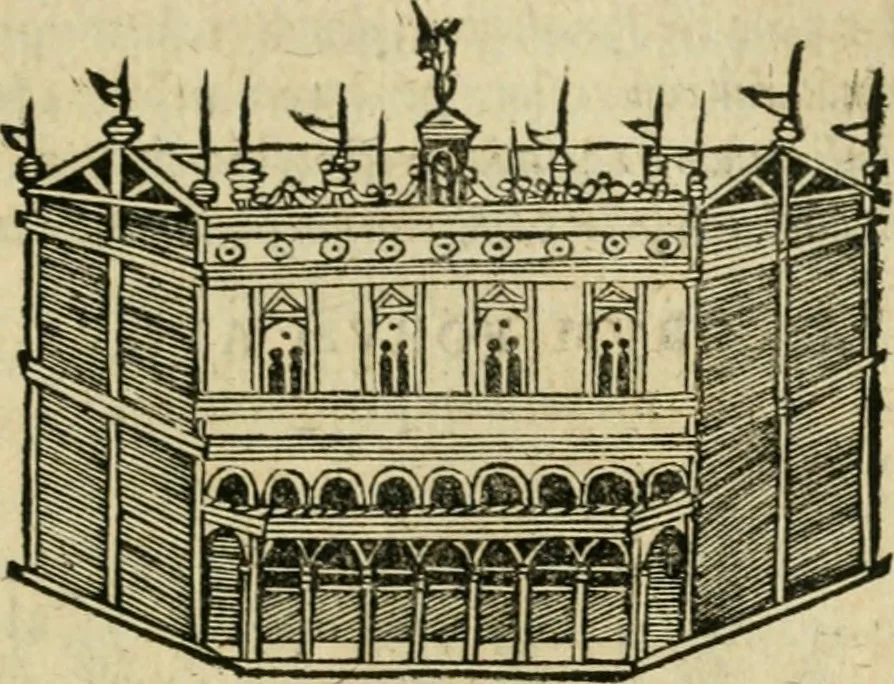 An illustration from M. Vitrvvii viri svae professionis pertissimi De architectvra libri decem, ad Avgvstum Cæsarem accuratiss. conscripsit & nvnc primvm in Germania qva potuit diligentia excusi, atq[ue] hinc inde schematibus non iniucundis exornati, 1543, leaf 170