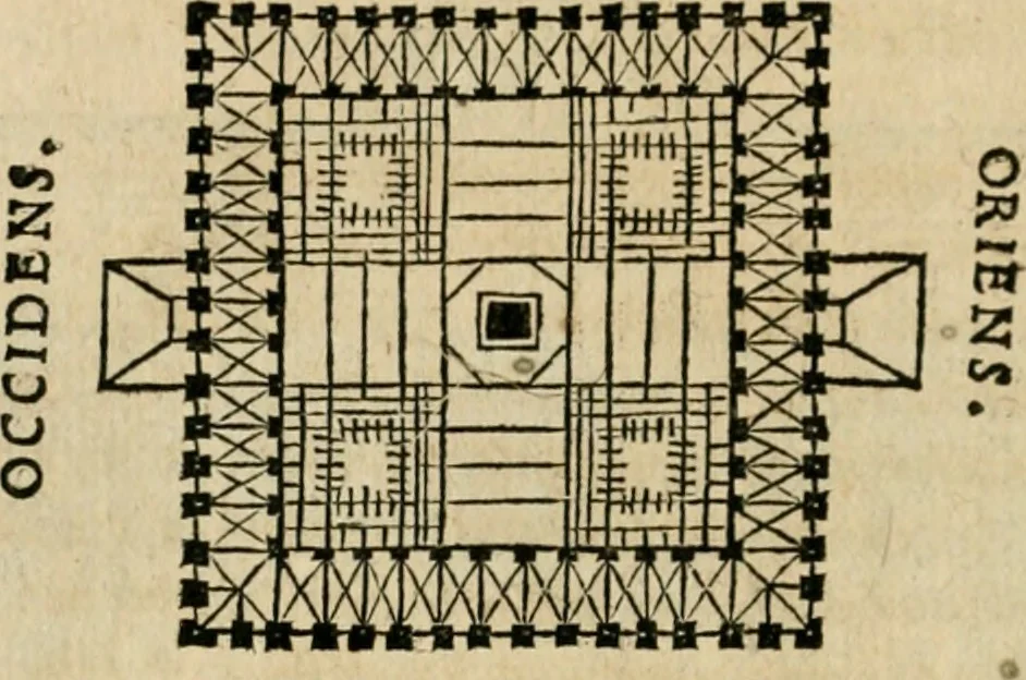 An illustration from M. Vitrvvii viri svae professionis pertissimi De architectvra libri decem, ad Avgvstum Cæsarem accuratiss. conscripsit & nvnc primvm in Germania qva potuit diligentia excusi, atq[ue] hinc inde schematibus non iniucundis exornati, 1543, leaf 209