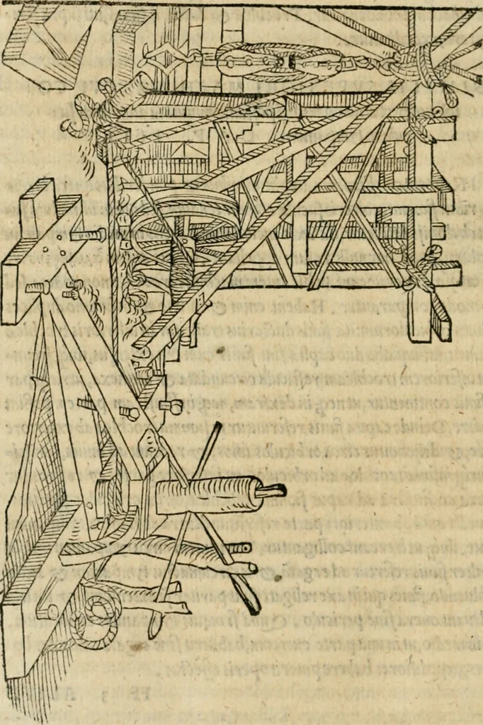 An illustration from M. Vitrvvii viri svae professionis pertissimi De architectvra libri decem, ad Avgvstum Cæsarem accuratiss. conscripsit & nvnc primvm in Germania qva potuit diligentia excusi, atq[ue] hinc inde schematibus non iniucundis exornati, 1543, leaf 285