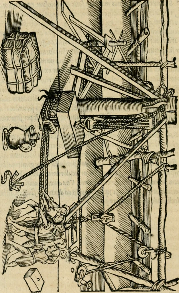 An illustration from M. Vitrvvii viri svae professionis pertissimi De architectvra libri decem, ad Avgvstum Cæsarem accuratiss. conscripsit & nvnc primvm in Germania qva potuit diligentia excusi, atq[ue] hinc inde schematibus non iniucundis exornati, 1543, leaf 287