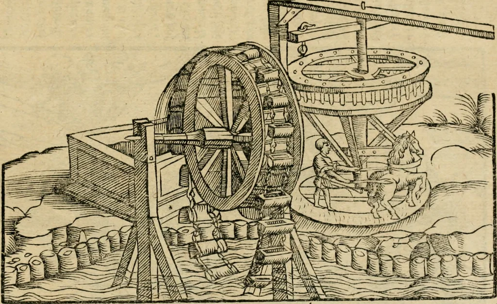 An illustration from M. Vitrvvii viri svae professionis pertissimi De architectvra libri decem, ad Avgvstum Cæsarem accuratiss. conscripsit & nvnc primvm in Germania qva potuit diligentia excusi, atq[ue] hinc inde schematibus non iniucundis exornati, 1543, leaf 295