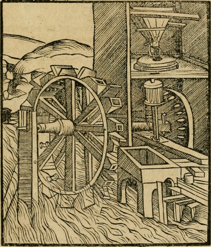 An illustration from M. Vitrvvii viri svae professionis pertissimi De architectvra libri decem, ad Avgvstum Cæsarem accuratiss. conscripsit & nvnc primvm in Germania qva potuit diligentia excusi, atq[ue] hinc inde schematibus non iniucundis exornati, 1543, leaf 296