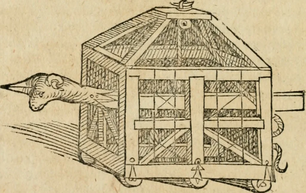 An illustration from M. Vitrvvii viri svae professionis pertissimi De architectvra libri decem, ad Avgvstum Cæsarem accuratiss. conscripsit & nvnc primvm in Germania qva potuit diligentia excusi, atq[ue] hinc inde schematibus non iniucundis exornati, 1543, leaf 309