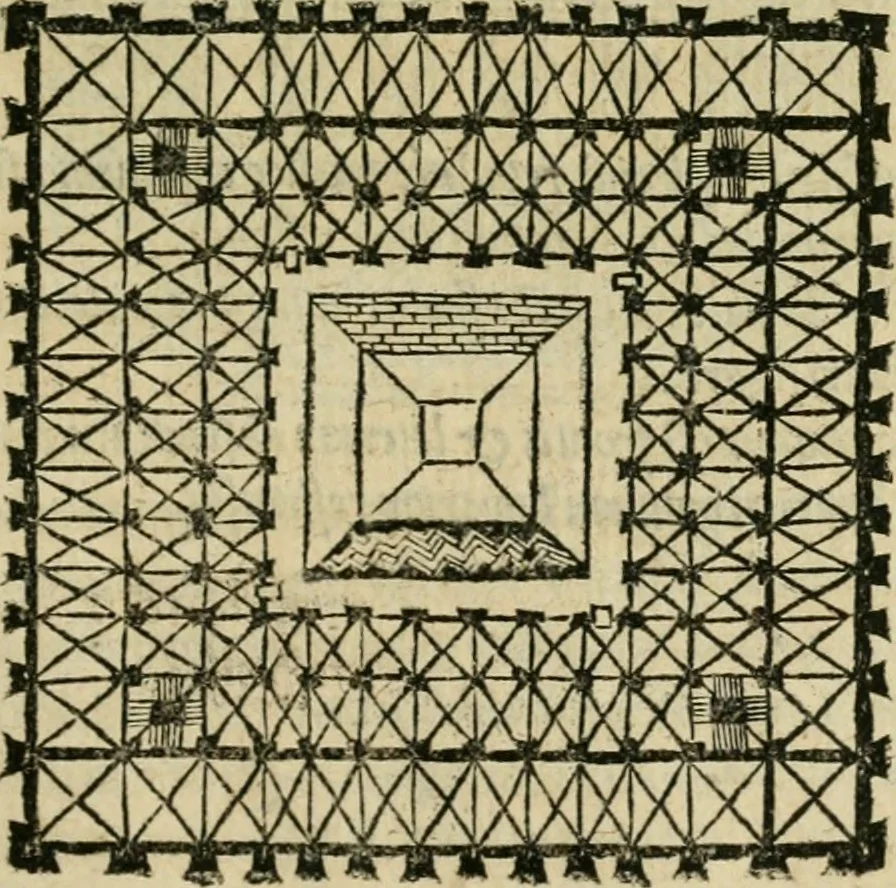 An illustration from M. Vitrvvii viri svae professionis pertissimi De architectvra libri decem, ad Avgvstum Cæsarem accuratiss. conscripsit & nvnc primvm in Germania qva potuit diligentia excusi, atq[ue] hinc inde schematibus non iniucundis exornati, 1543, leaf 64