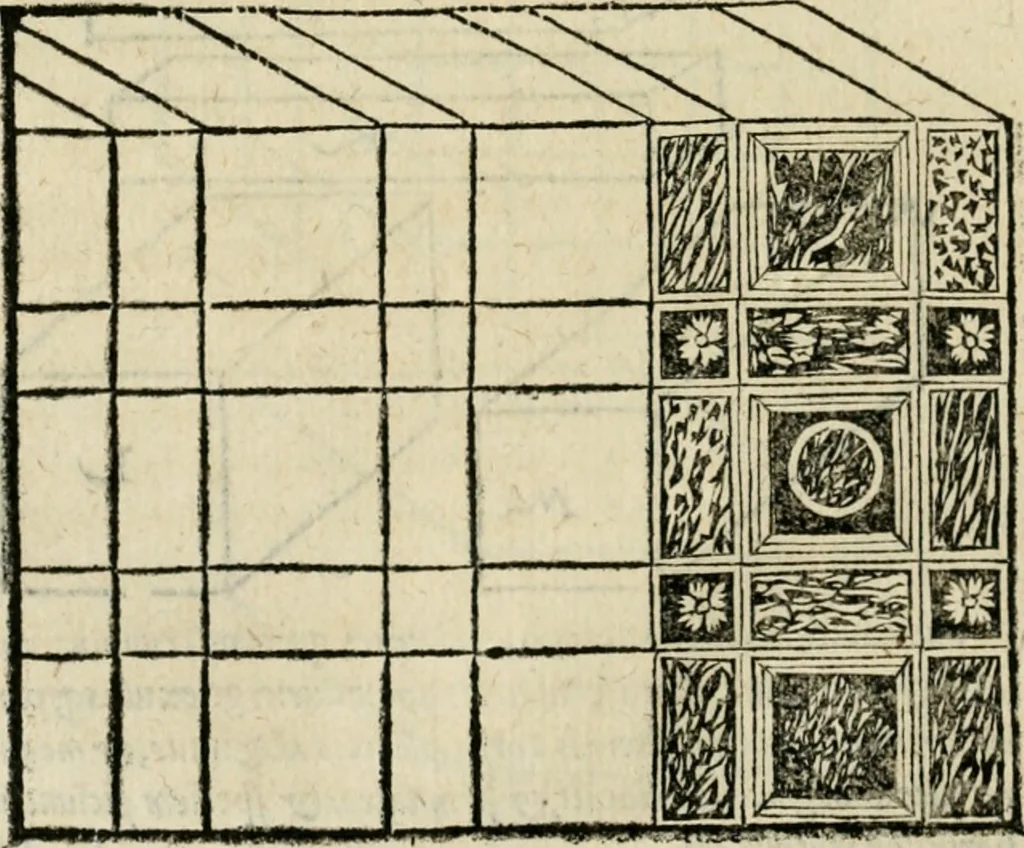 An illustration from M. Vitrvvii viri svae professionis pertissimi De architectvra libri decem, ad Avgvstum Cæsarem accuratiss. conscripsit & nvnc primvm in Germania qva potuit diligentia excusi, atq[ue] hinc inde schematibus non iniucundis exornati, 1543, leaf 97