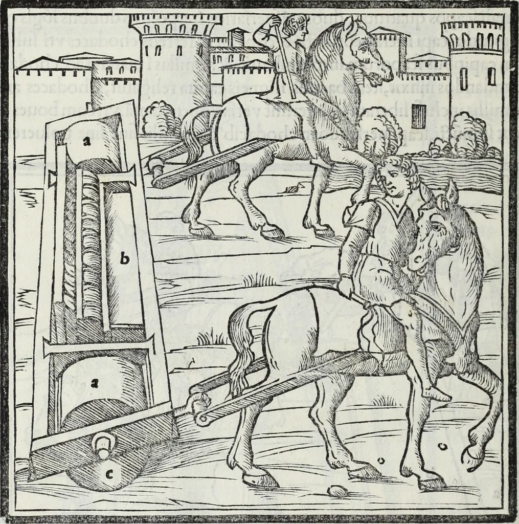 An illustration from M. Vitrvvivs per Iocvndvm solito castigatior factvs cvm figvris et tabvla vt iam legi et intelligi possit, 1511, leaf 205