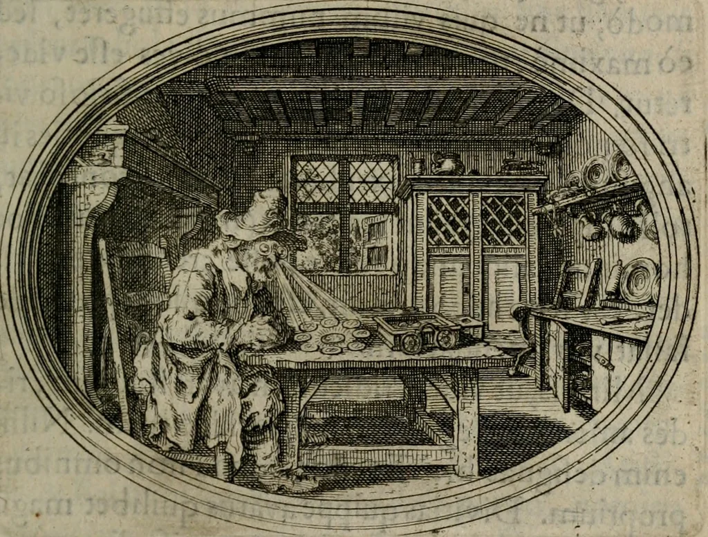 An illustration from Mvndi lapis lydivs, siue Vanitas per veritate falsi accusate & conuicta opera d. Antonii a Bvrgvndia .., 1639, leaf 128