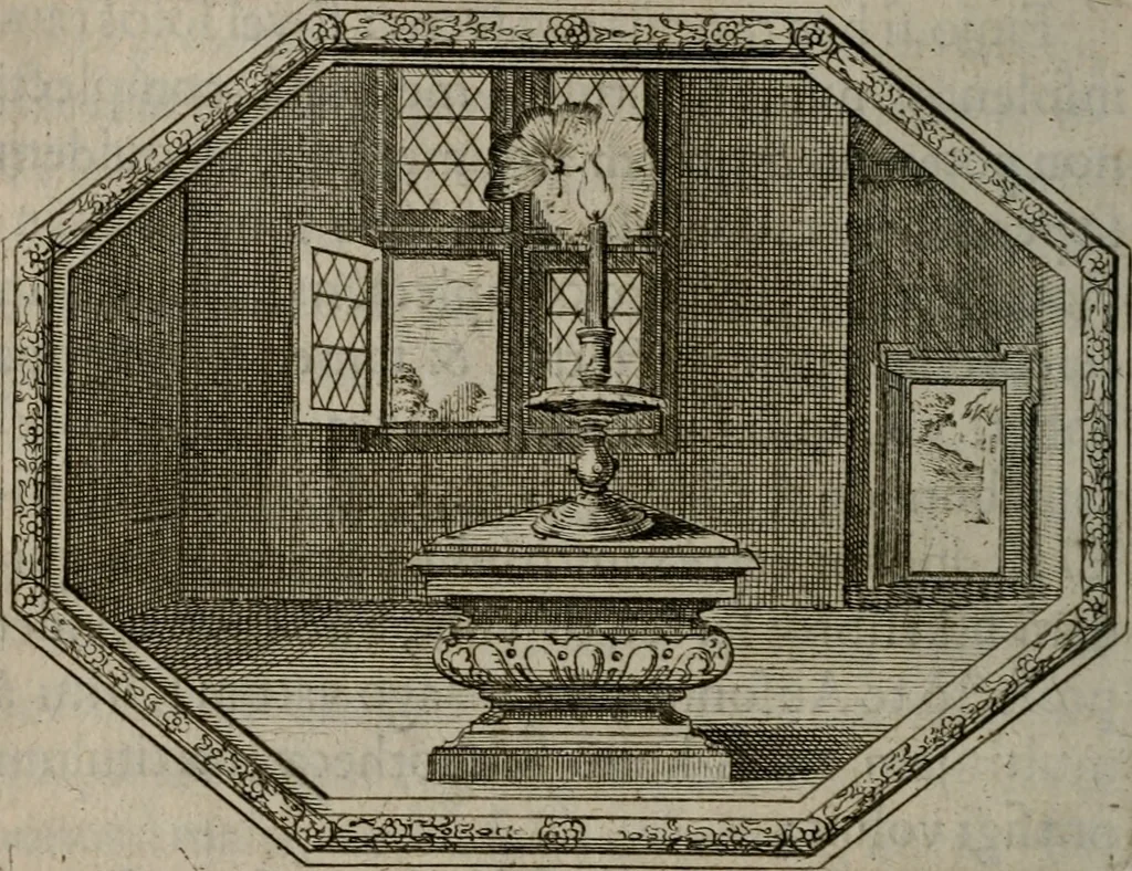 An illustration from Mvndi lapis lydivs, siue Vanitas per veritate falsi accusate & conuicta opera d. Antonii a Bvrgvndia .., 1639, leaf 137