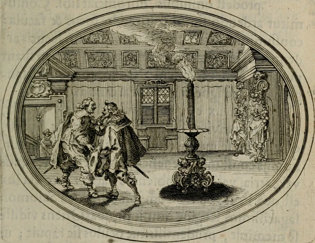 An illustration from Mvndi lapis lydivs, siue Vanitas per veritate falsi accusate & conuicta opera d. Antonii a Bvrgvndia .., 1639, leaf 210