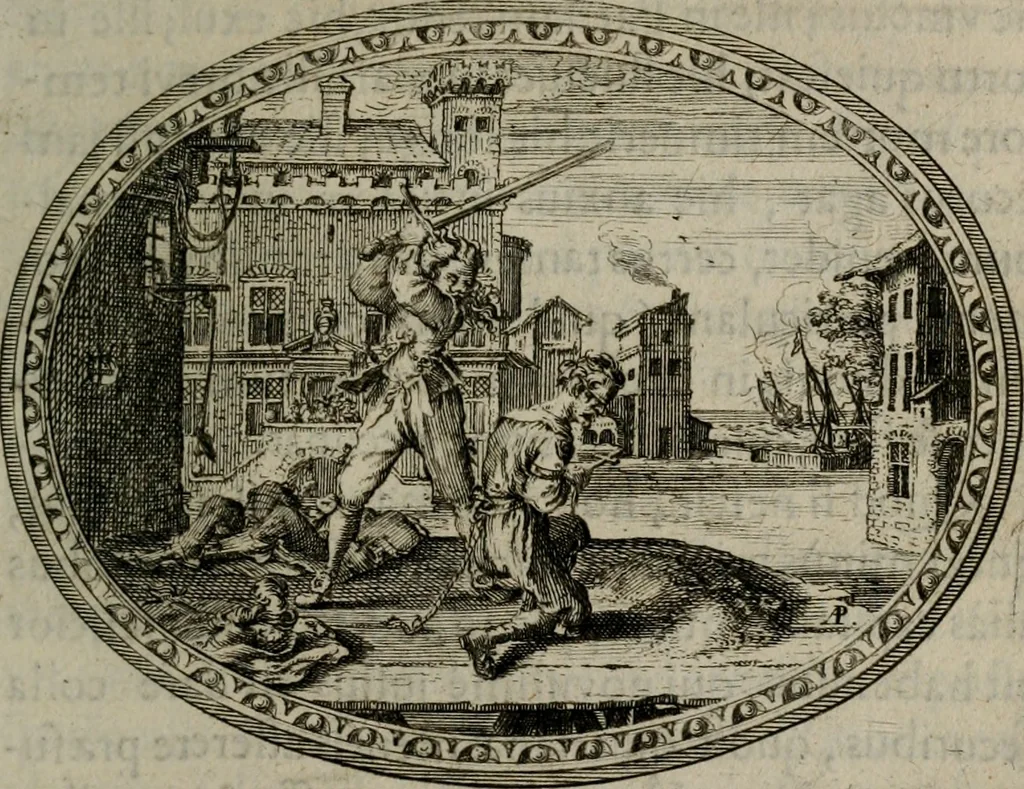 An illustration from Mvndi lapis lydivs, siue Vanitas per veritate falsi accusate & conuicta opera d. Antonii a Bvrgvndia .., 1639, leaf 242