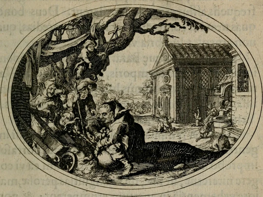 An illustration from Mvndi lapis lydivs, siue Vanitas per veritate falsi accusate & conuicta opera d. Antonii a Bvrgvndia .., 1639, leaf 54