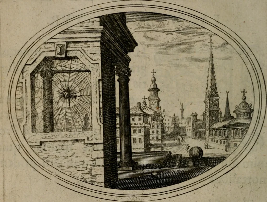 An illustration from Mvndi lapis lydivs, siue Vanitas per veritate falsi accusate & conuicta opera d. Antonii a Bvrgvndia .., 1639, leaf 7