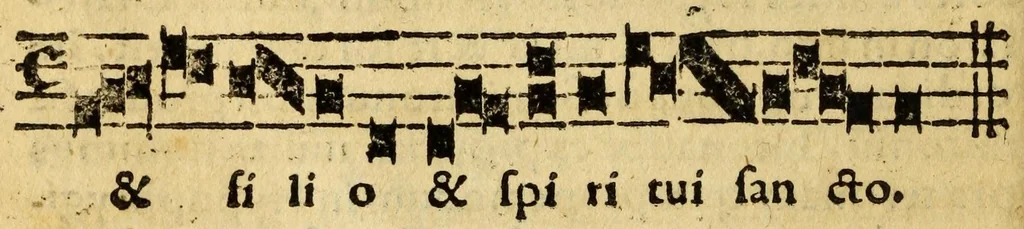 An illustration from Mvsicae epitome ex Glareani Dodechordo vna tum qvinqve melodiis svper eivsdem Glareani Panegyrico de Helveticarum XIII urbium Laudibus, 1559, leaf 118