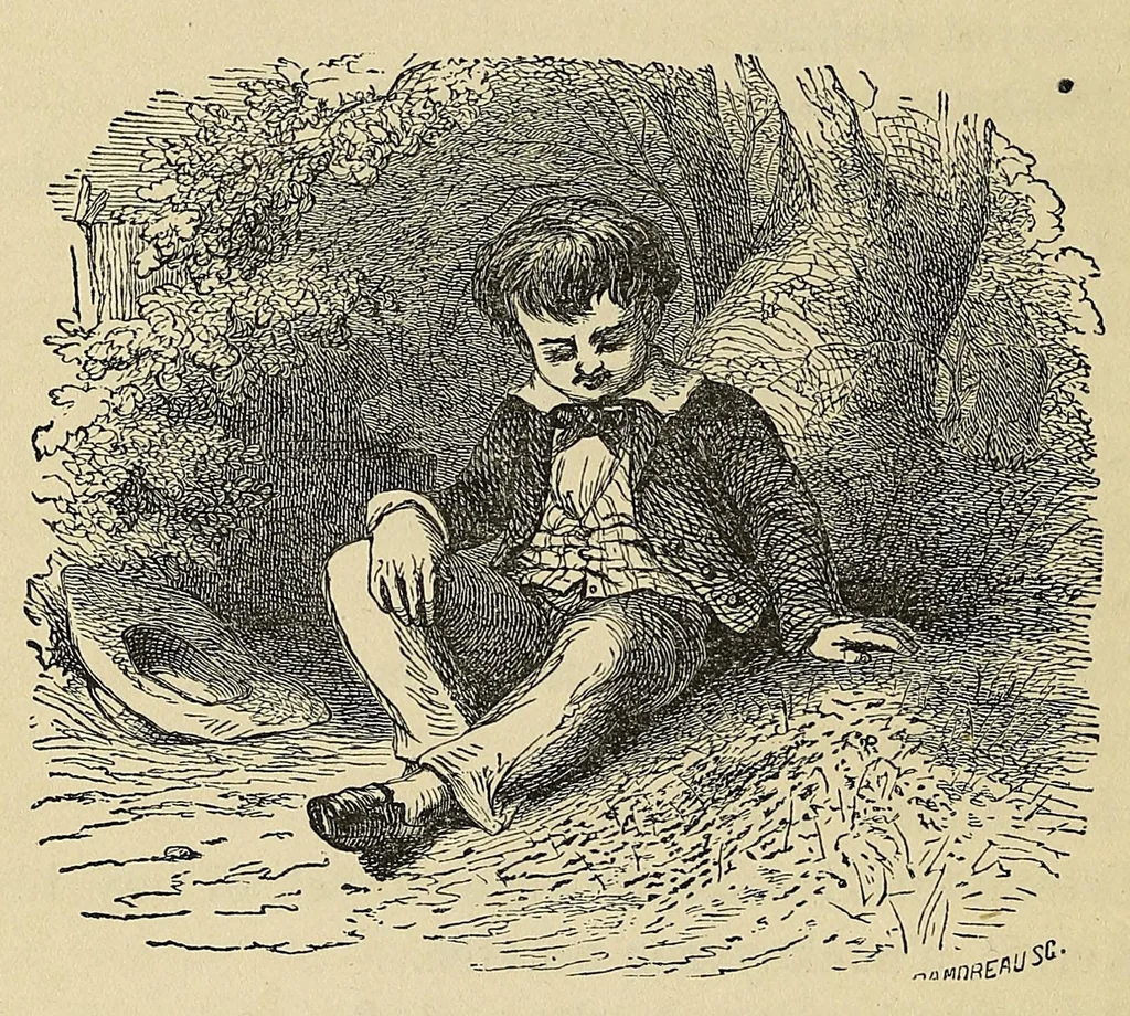 An illustration from Mvskoke nakcokv eskerretv esvhokkolat. Creek second reader, 1871, leaf 18