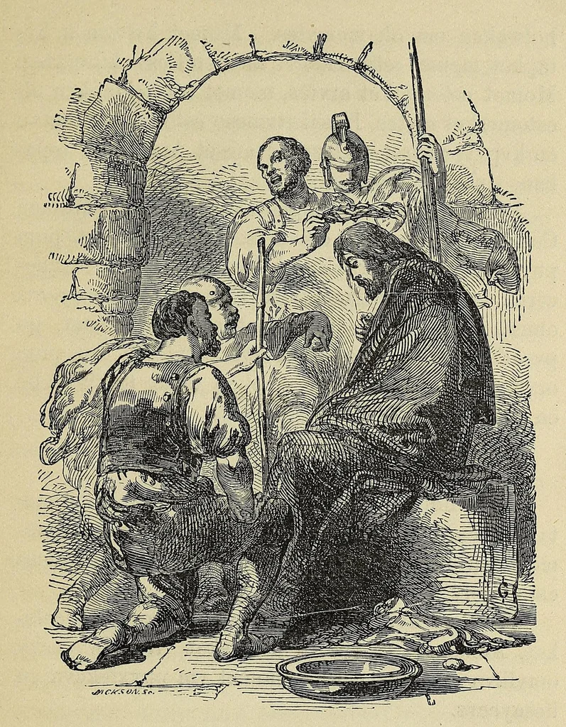 An illustration from Mvskoke nakcokv eskerretv esvhokkolat. Creek second reader, 1871, leaf 43