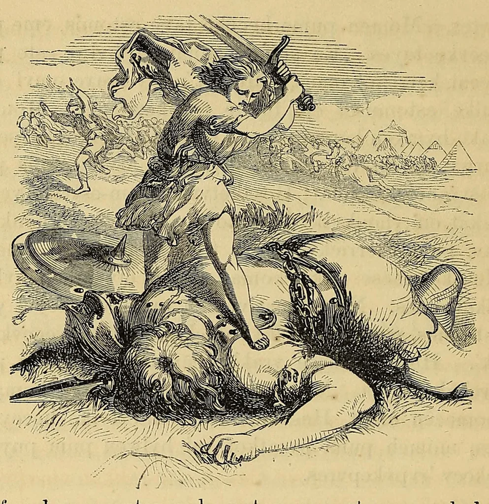 An illustration from Mvskoke nakcokv eskerretv esvhokkolat. Creek second reader, 1800, leaf 38