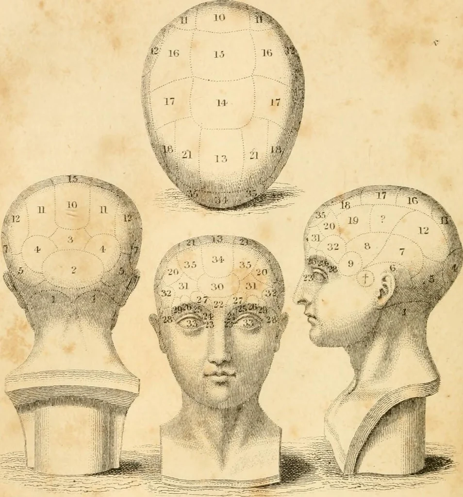 An illustration from My battle for life. The autobiography of a phrenologist, 1857, leaf 205