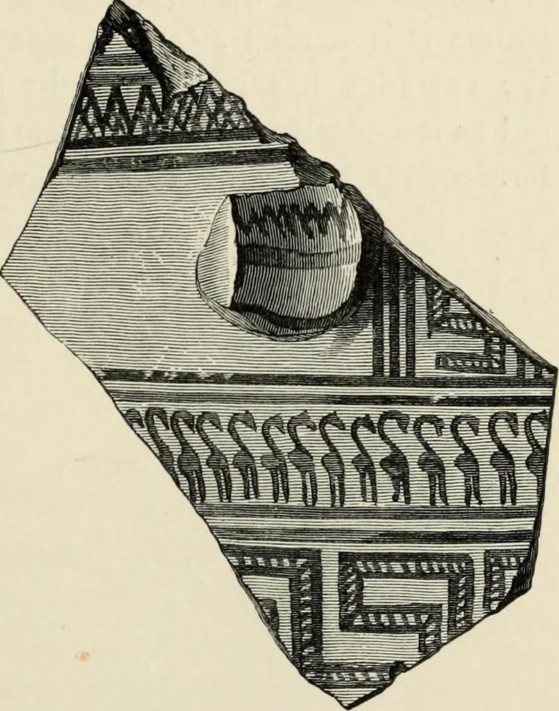 An illustration from Mycenae : a narrative of researches and discoveries at Mycenae and Tiryns, 1878, leaf 185