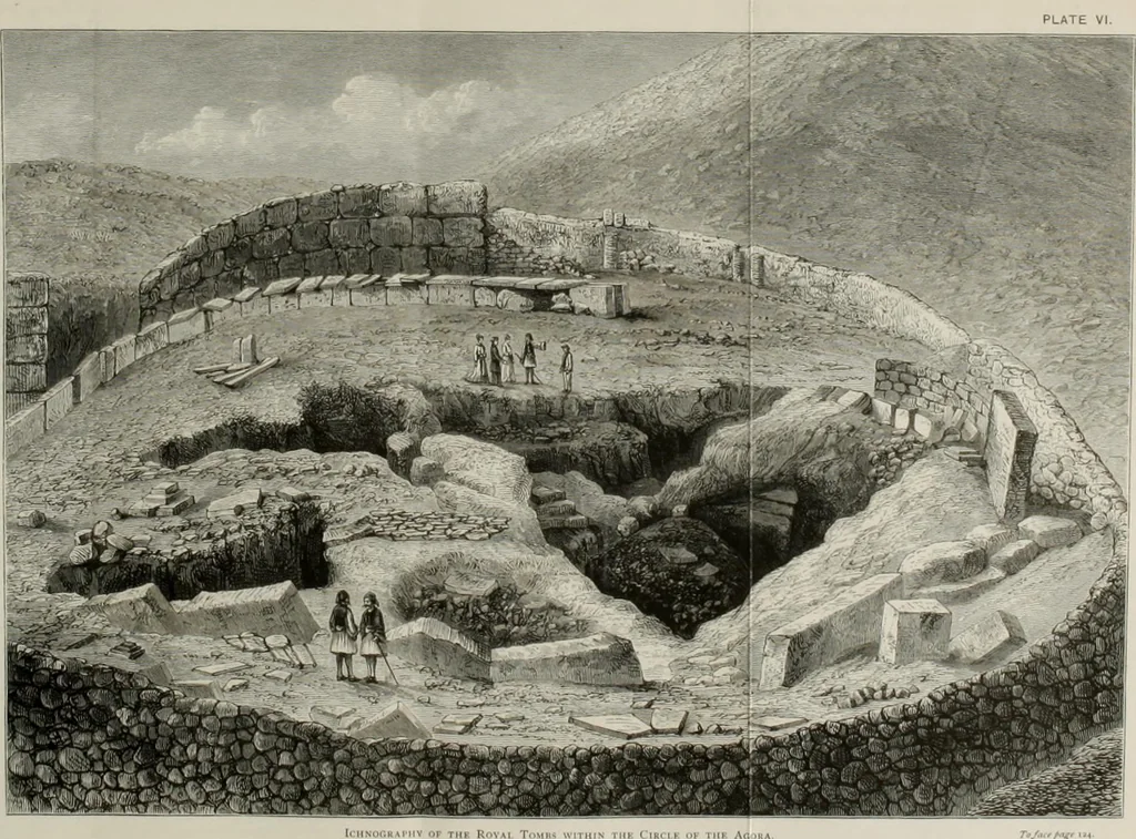 An illustration from Mycenae : a narrative of researches and discoveries at Mycenae and Tiryns, 1878, leaf 208