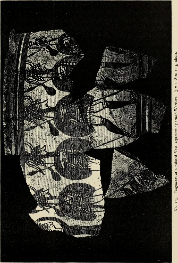 An illustration from Mycenae : a narrative of researches and discoveries at Mycenae and Tiryns, 1878, leaf 218