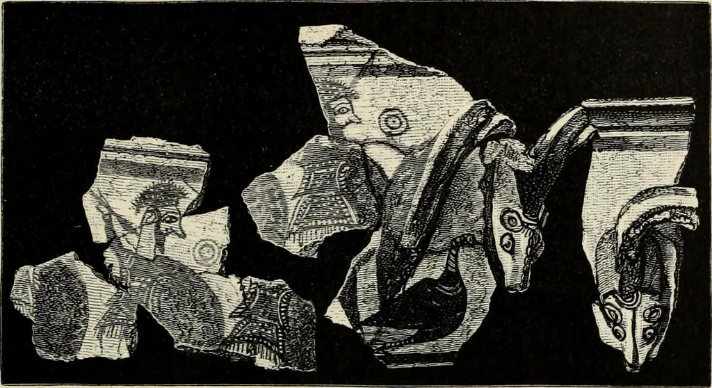 An illustration from Mycenae : a narrative of researches and discoveries at Mycenae and Tiryns, 1878, leaf 224