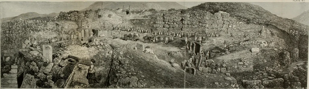 An illustration from Mycenae : a narrative of researches and discoveries at Mycenae and Tiryns, 1878, leaf 235