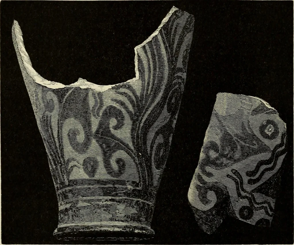 An illustration from Mycenae : a narrative of researches and discoveries at Mycenae and Tiryns, 1878, leaf 248