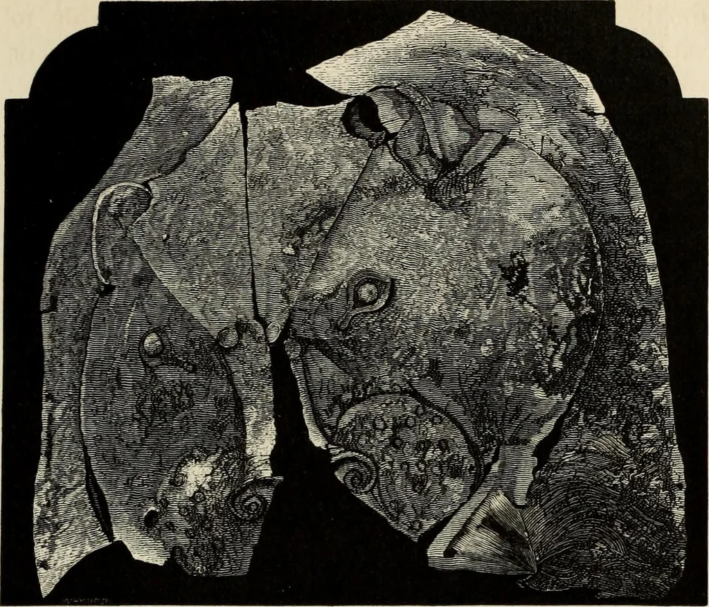 An illustration from Mycenae : a narrative of researches and discoveries at Mycenae and Tiryns, 1878, leaf 299