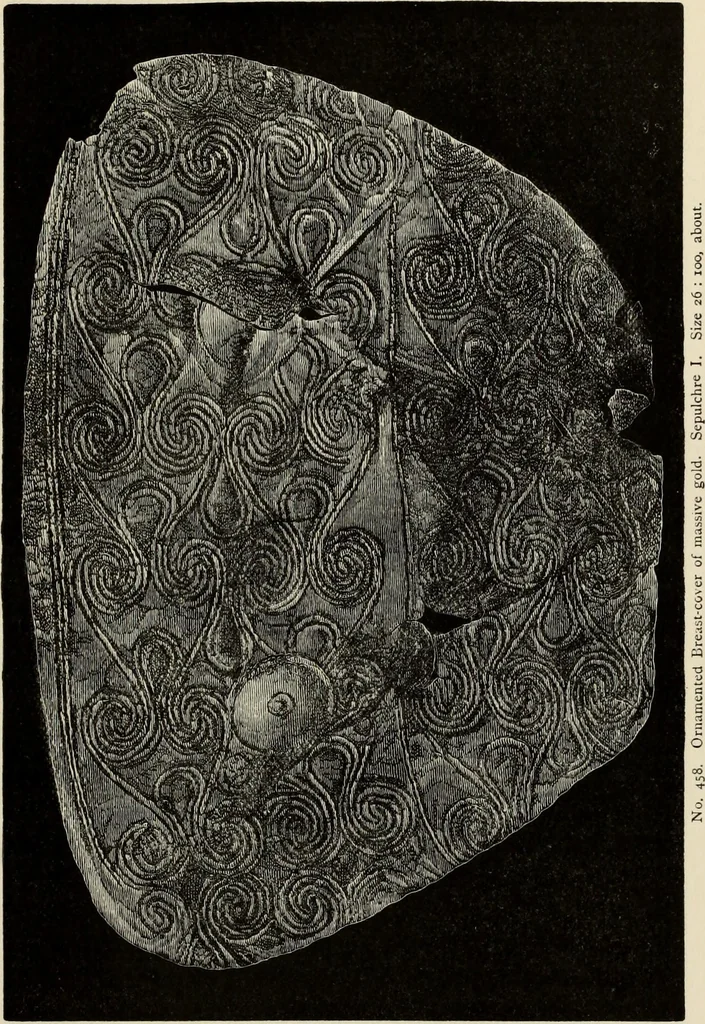 An illustration from Mycenae : a narrative of researches and discoveries at Mycenae and Tiryns, 1878, leaf 389
